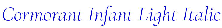 Cormorant Infant Light Italic шрифт